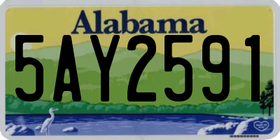AL license plate 5AY2591