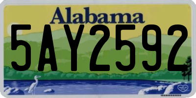 AL license plate 5AY2592
