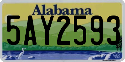 AL license plate 5AY2593