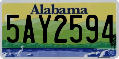 AL license plate 5AY2594