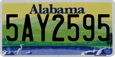 AL license plate 5AY2595