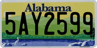 AL license plate 5AY2599