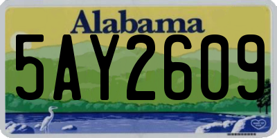 AL license plate 5AY2609