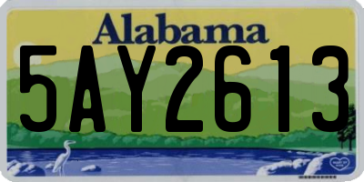 AL license plate 5AY2613