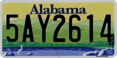 AL license plate 5AY2614
