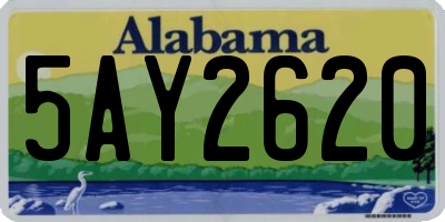 AL license plate 5AY2620