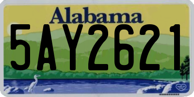 AL license plate 5AY2621