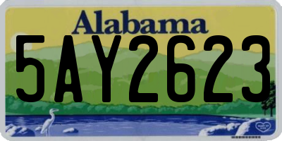 AL license plate 5AY2623