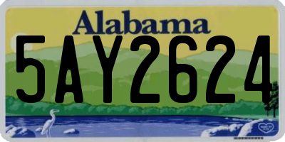 AL license plate 5AY2624