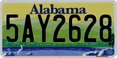 AL license plate 5AY2628