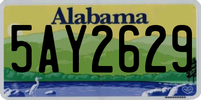 AL license plate 5AY2629