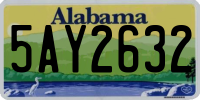 AL license plate 5AY2632