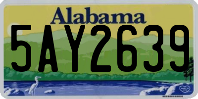 AL license plate 5AY2639