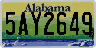 AL license plate 5AY2649