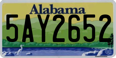 AL license plate 5AY2652