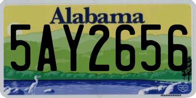 AL license plate 5AY2656
