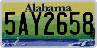 AL license plate 5AY2658