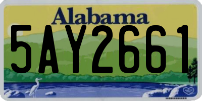 AL license plate 5AY2661