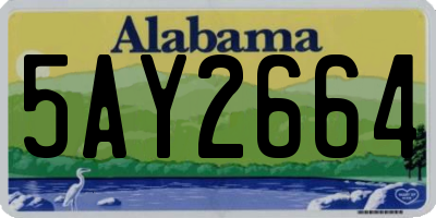 AL license plate 5AY2664