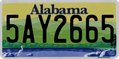 AL license plate 5AY2665