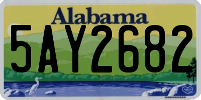 AL license plate 5AY2682