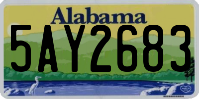 AL license plate 5AY2683