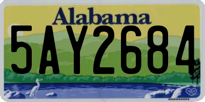 AL license plate 5AY2684