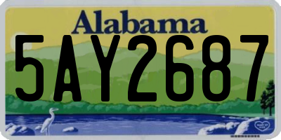 AL license plate 5AY2687