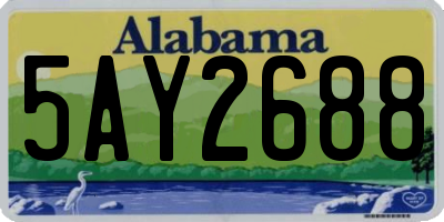 AL license plate 5AY2688