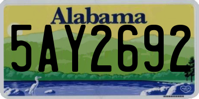 AL license plate 5AY2692