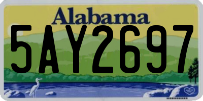 AL license plate 5AY2697