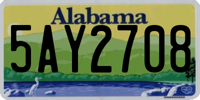 AL license plate 5AY2708