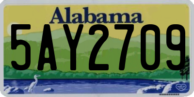 AL license plate 5AY2709