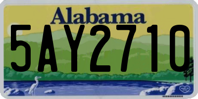 AL license plate 5AY2710