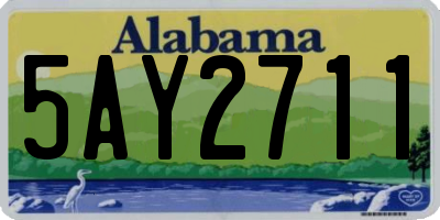 AL license plate 5AY2711