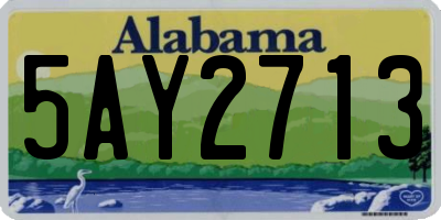 AL license plate 5AY2713