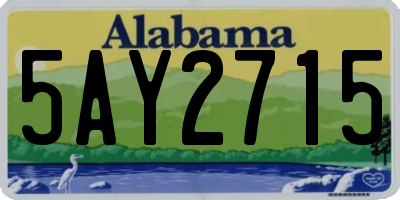 AL license plate 5AY2715