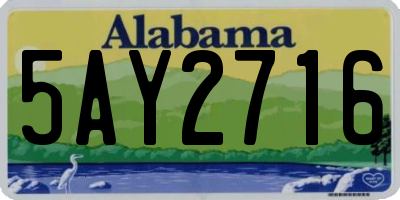 AL license plate 5AY2716