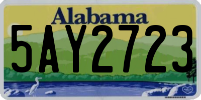 AL license plate 5AY2723
