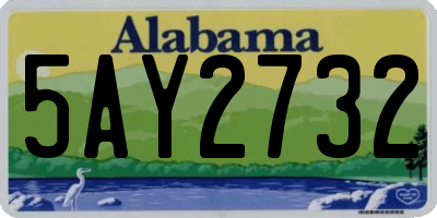 AL license plate 5AY2732