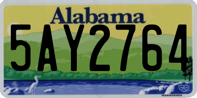 AL license plate 5AY2764