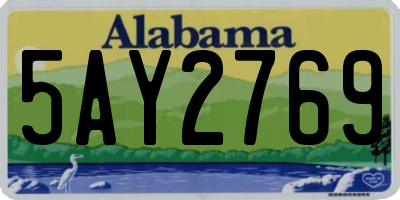 AL license plate 5AY2769