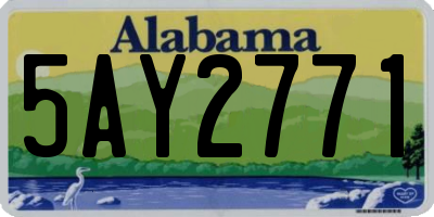 AL license plate 5AY2771