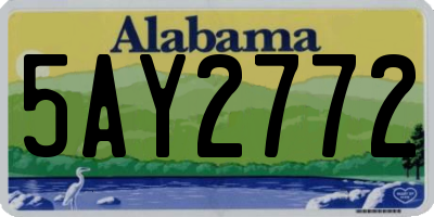 AL license plate 5AY2772