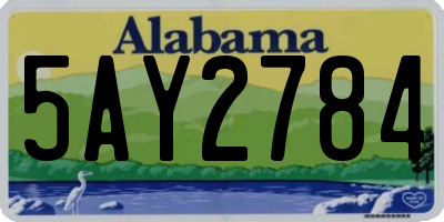 AL license plate 5AY2784