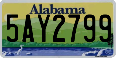 AL license plate 5AY2799