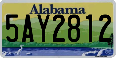 AL license plate 5AY2812