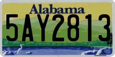 AL license plate 5AY2813