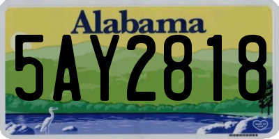 AL license plate 5AY2818