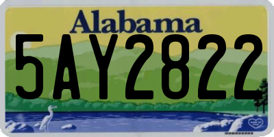 AL license plate 5AY2822